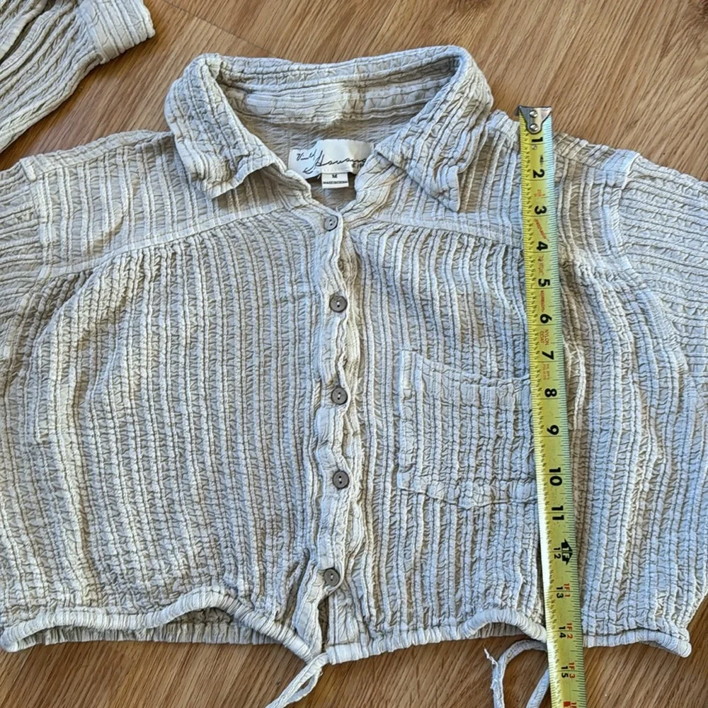 Vintage Havana Cropped Button Up - size M